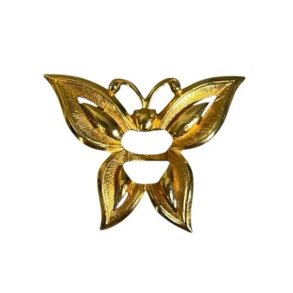 Vintage Gold Tone Butterfly Brooch